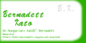 bernadett kato business card